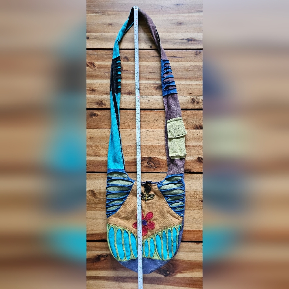 India Boutique Bohemian Crossbody Bag | Made in Nepal - Picture 4 of 16